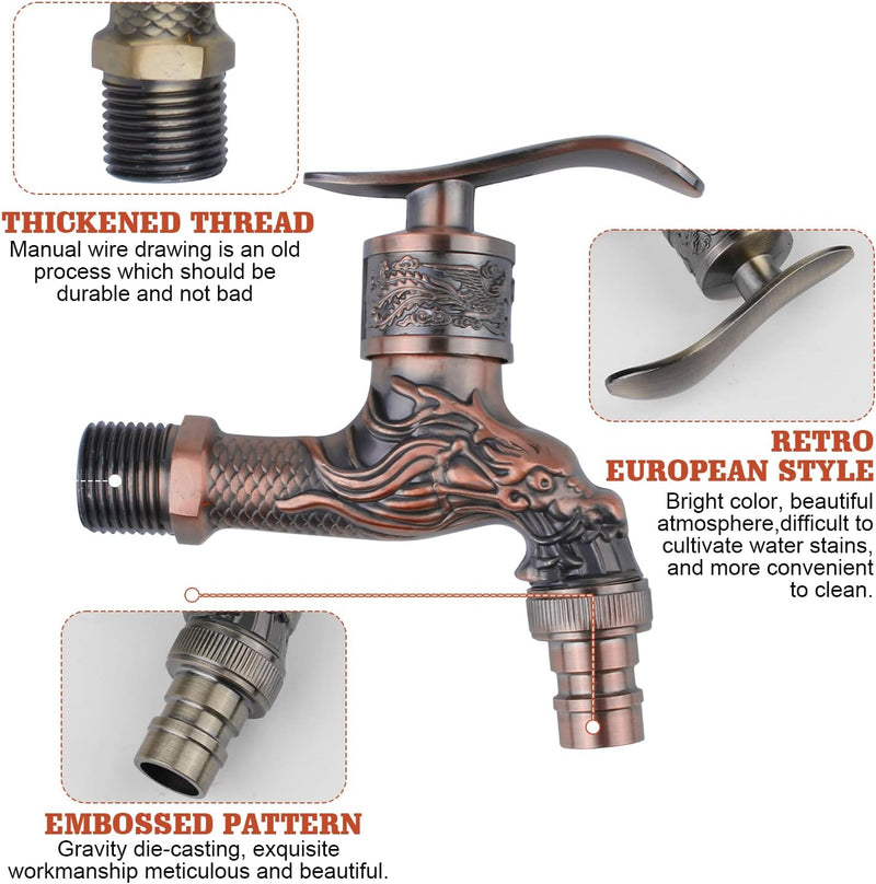 Antieke binnen-/buitenkaan - Vintage draakkraan Nizirioo