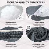 Zwangerschapskussen in U-vorm – zijslaperkussen met hoes – voedingskussen en volledig lichaamskussen 140 x 70 cm - Donkergrijs Chilling Home