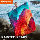 KingCamp Waterdichte lichtgewicht campingdeken - opvouwbare reisdeken voor outdoor, 199 x 145 - Wildernis