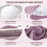 Zwangerschapskussen in U-vorm – zijslaperkussen met hoes – voedingskussen en volledig lichaamskussen 140 x 70 cm - Paars Chilling Home