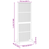 Privacyscherm Bruin 79.5 X 50 X Massief Acaciahout