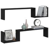 Wandplank 2 Pcs 100 X 15 X 20 Cm Bewerkt Hout