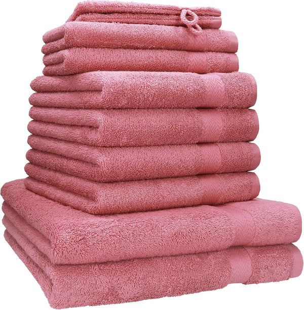 10-delige Premium Handdoekenset - Roze Betz