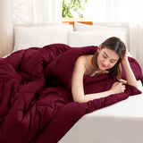 4 Seizoenen dekbed - all-seasons- quilt 300 gsm microvezel - Diverse maten - Bordeaux, WAVVE