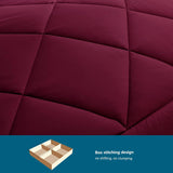 4 Seizoenen dekbed - all-seasons- quilt 300 gsm microvezel - Diverse maten - Bordeaux, WAVVE