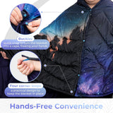 KingCamp Waterdichte lichtgewicht campingdeken - opvouwbare reisdeken voor outdoor, 199 x 145 - Sterren