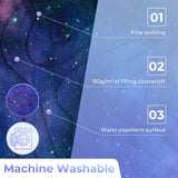 KingCamp Waterdichte lichtgewicht campingdeken - opvouwbare reisdeken voor outdoor, 199 x 145 - Sterren