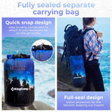 KingCamp Waterdichte lichtgewicht campingdeken - opvouwbare reisdeken voor outdoor, 199 x 145 - Sterren