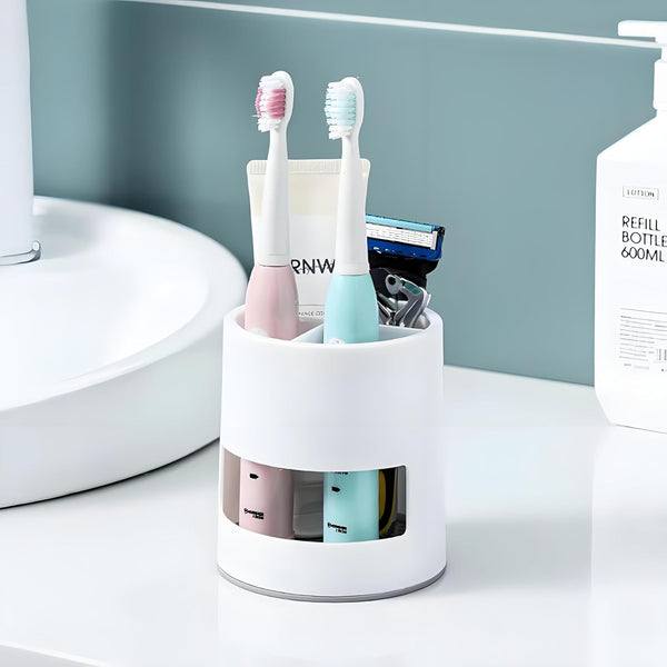 Tandenborstelhouder, Tandpastastandaard - Multifunctionele Organizer voor Badkamer en Keuken  - Wit, JIOUHM