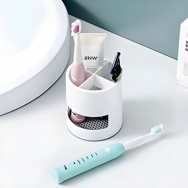 Tandenborstelhouder, Tandpastastandaard - Multifunctionele Organizer voor Badkamer en Keuken  - Wit, JIOUHM