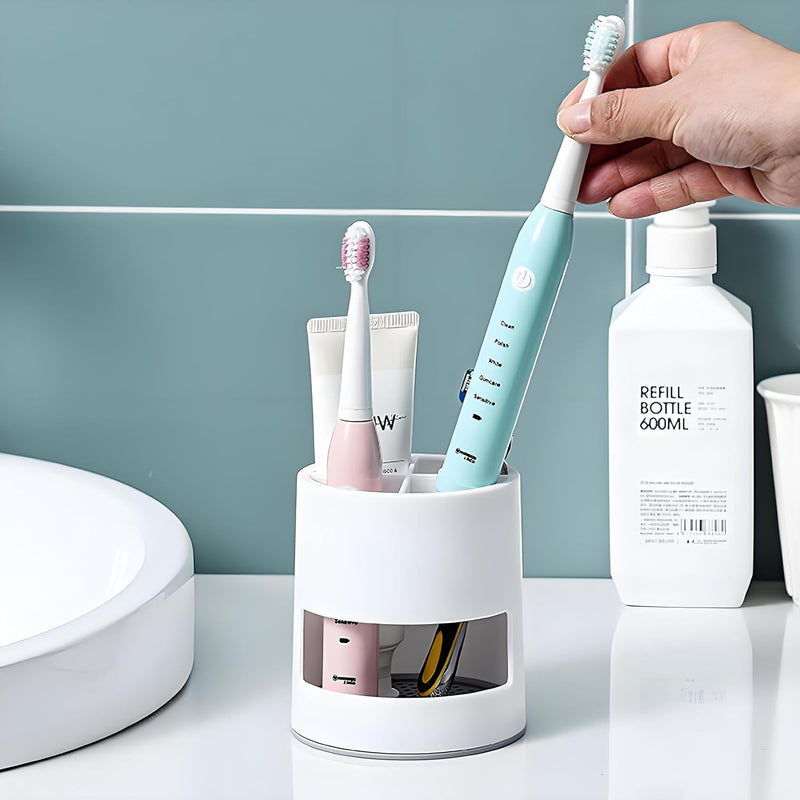 Tandenborstelhouder, Tandpastastandaard - Multifunctionele Organizer voor Badkamer en Keuken  - Wit, JIOUHM