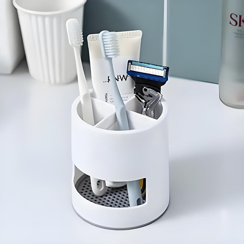 Tandenborstelhouder, Tandpastastandaard - Multifunctionele Organizer voor Badkamer en Keuken  - Wit, JIOUHM