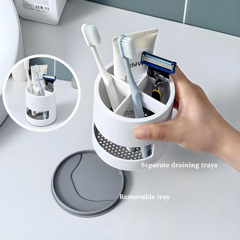 Tandenborstelhouder, Tandpastastandaard - Multifunctionele Organizer voor Badkamer en Keuken  - Wit, JIOUHM