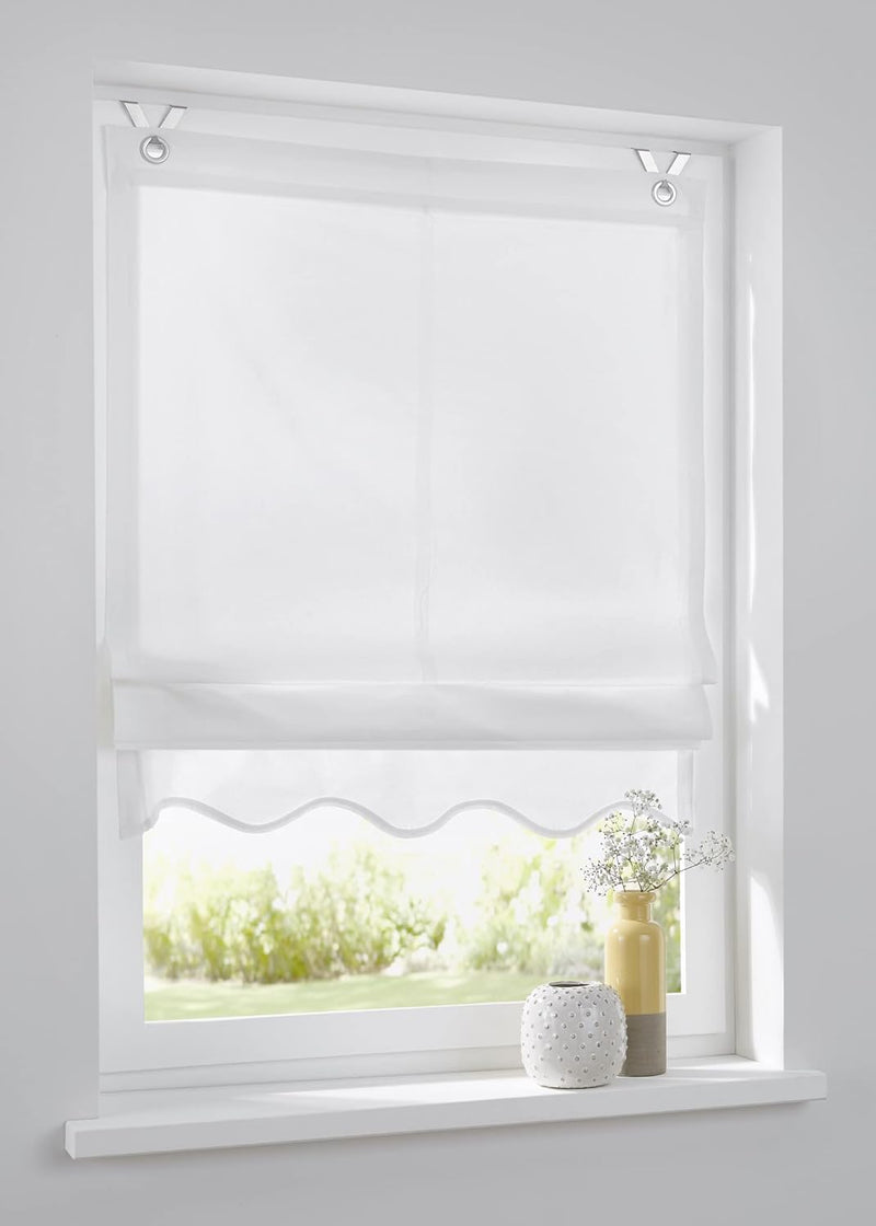 Vouwgordijn 45/60/80/100/120x140cm - Wit - Kutti