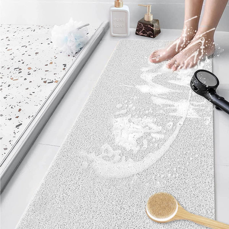 Douchemat antislip en wasbaar - Zachte comfortabele douchemat - schimmelwerend & sneldrogend - Diverse maten, Wit - Mavicen
