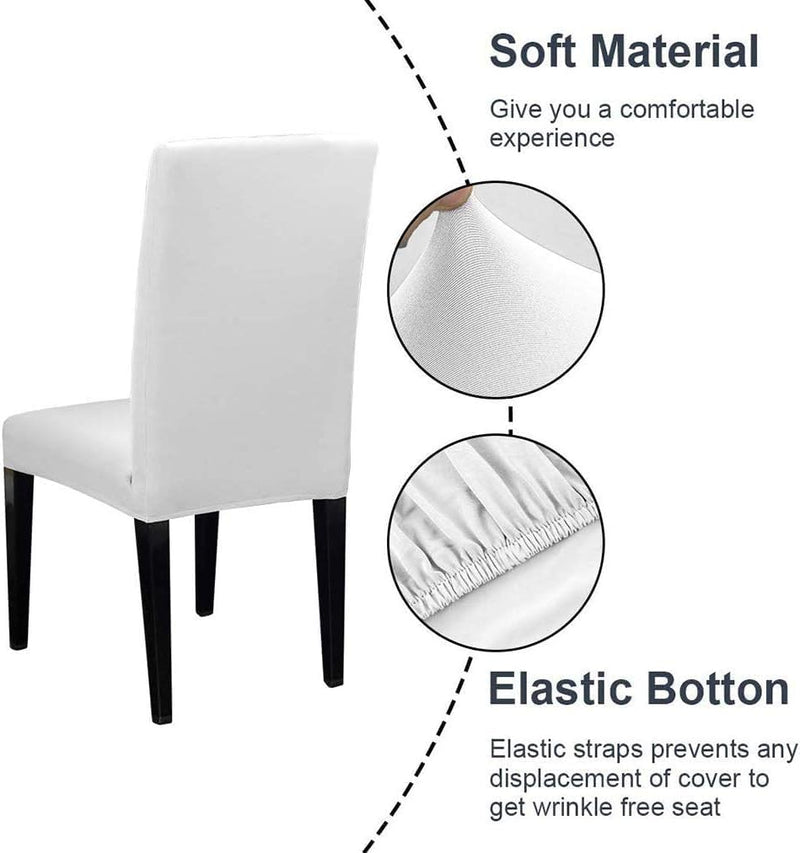 Elastische Stoelhoezen – Wit Dioxide