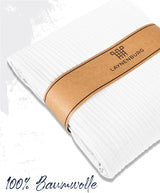 Premium Mousseline Sprei – 100% Katoen – Extra Zachte Katoenen Deken als Knuffeldeken, Bedsprei – Warme Woondeken in verschillende maten (Wit) - LAYNENBURG