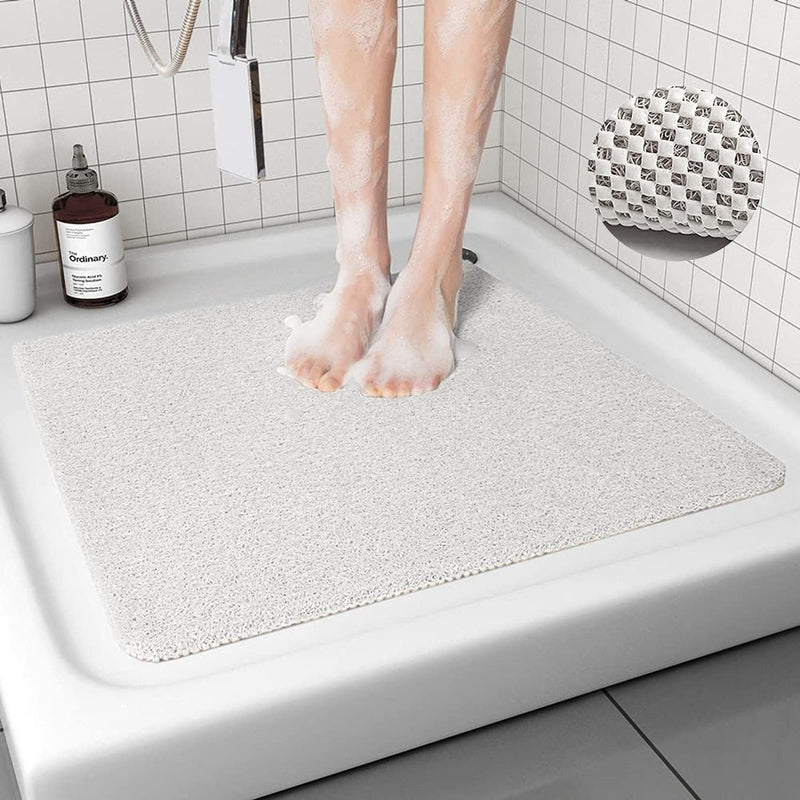 Douchemat antislip en wasbaar - Zachte comfortabele douchemat - schimmelwerend & sneldrogend - Diverse maten, Wit - Mavicen