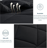4 Seizoenen dekbed - all-seasons- quilt 300 gsm microvezel - Diverse maten - Zwart, WAVVE