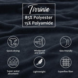 Microvezel badstof surfponcho voor volwassenen (uniseks) – badponcho/badjas voor sauna, dames en heren –  Zwart Kato Tirrinia