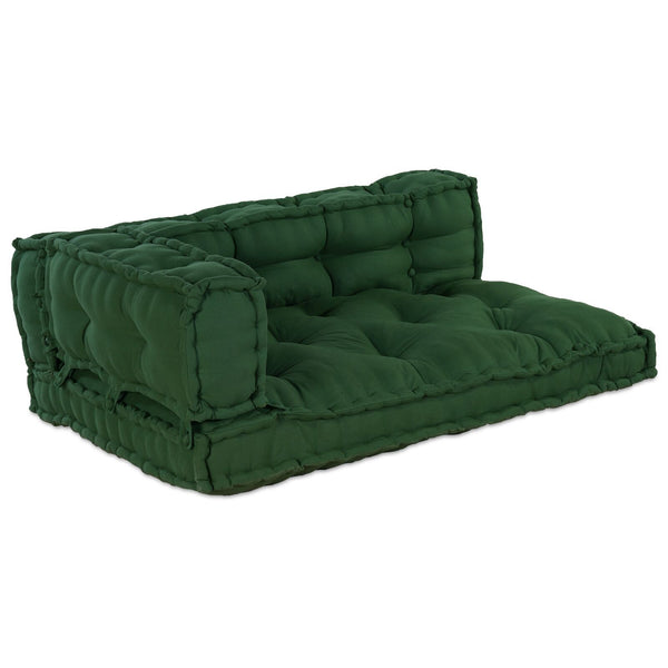 Pallet Sofa Kussen Met Arm- En Rugsteun - Groene Stof