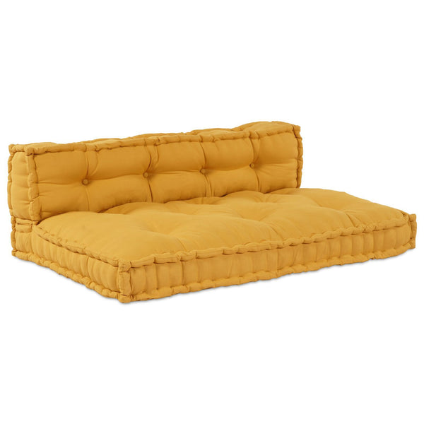 Palletsofa Kussen Met Rugleuning Geel Stof