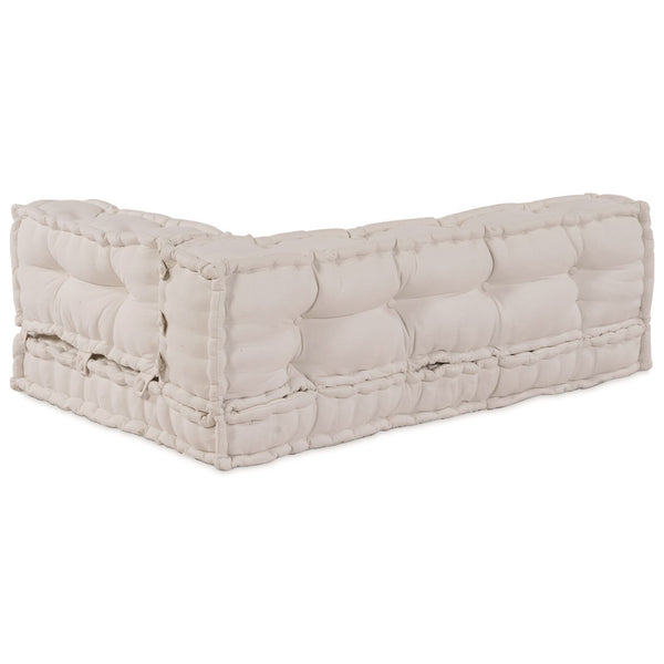 Pallet Sofa Kussen Met Arm- En Rugsteun Crème Stof