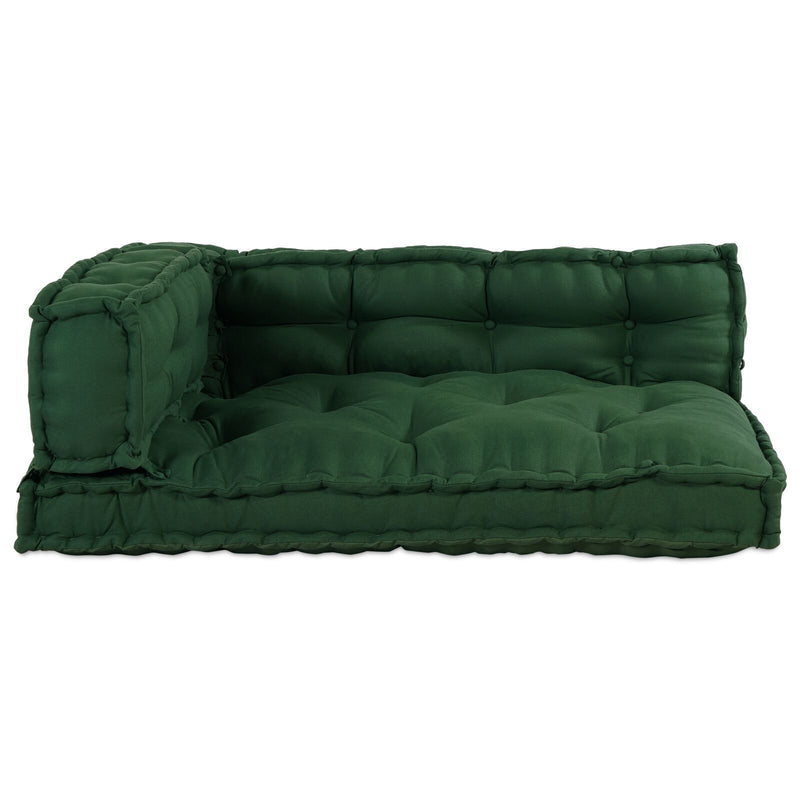 Pallet Sofa Kussen Met Arm- En Rugsteun - Groene Stof