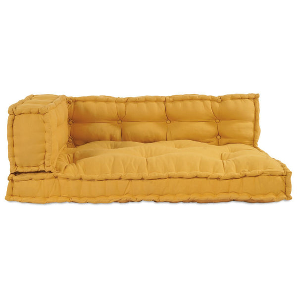Palletsofa Kussen Met Arm- En Rugsteun Geel Stof