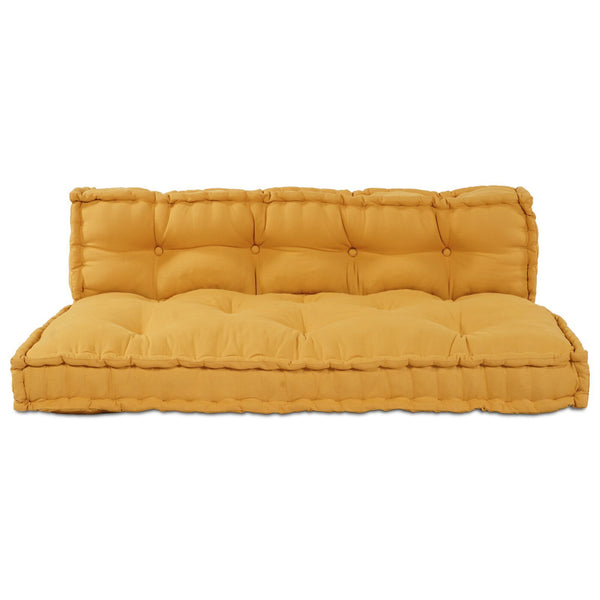 Palletsofa Kussen Met Rugleuning Geel Stof