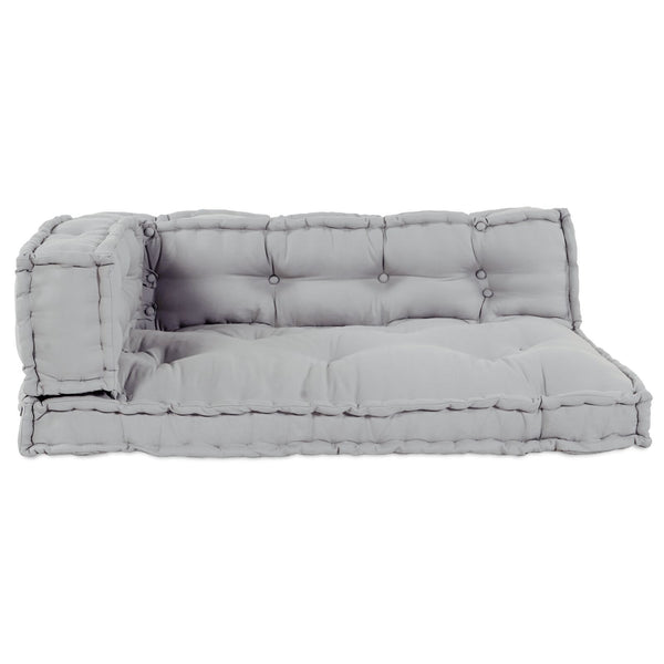 Pallet Sofa Kussen Met Arm- En Rugsteun - Grijs Stof