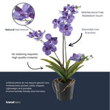 Artificial Orchid Vanda 60 Cm - Purple In Pot - Artificial Plant